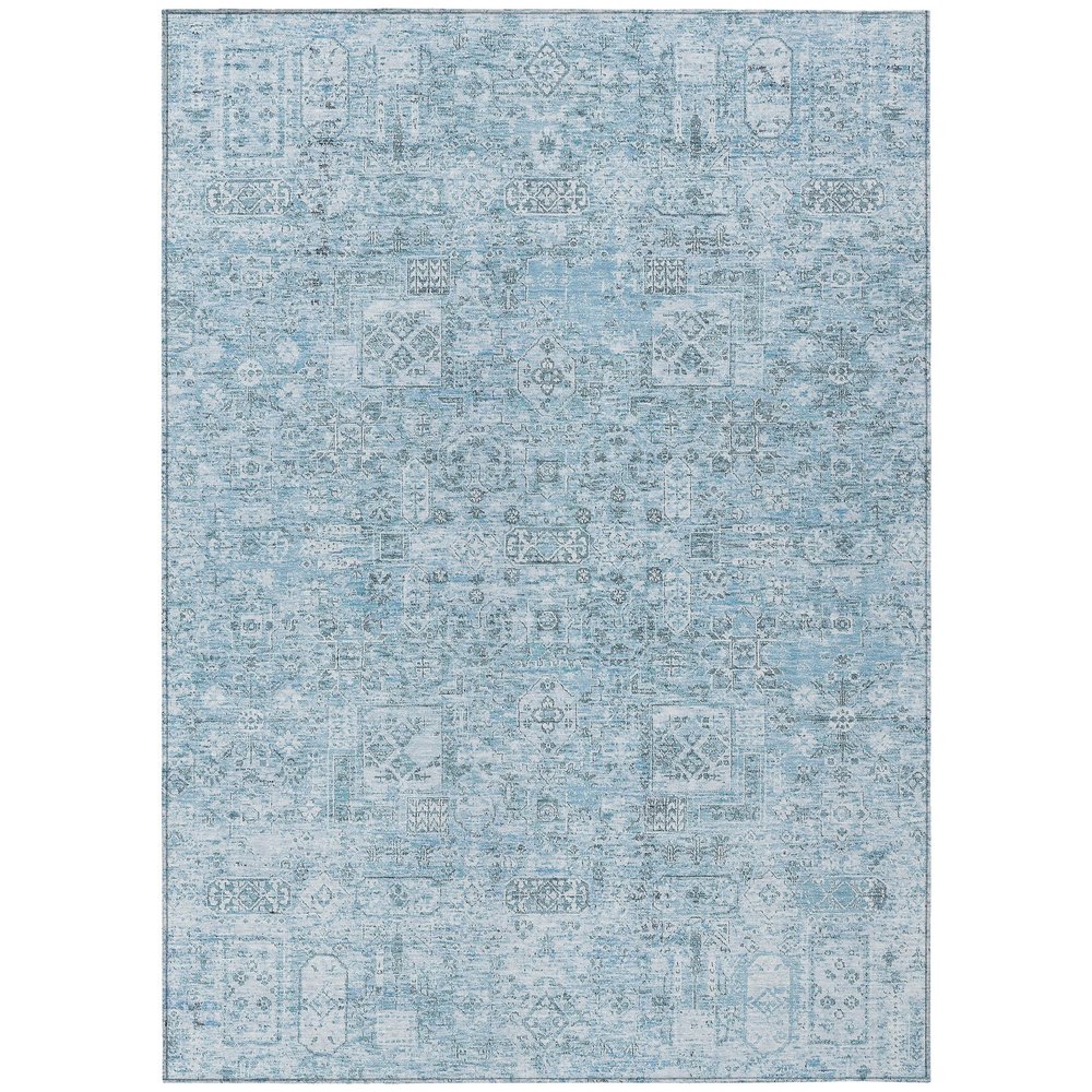 Addison Rugs Chantille ACN611 Sky 5' x 7'6" Indoor Outdoor Area Rug, Easy Clean, Machine Washable, Non Shedding, Bedroom, Living Room, Dining Room, Kitchen, Patio Rug