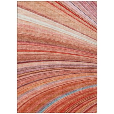 Addison Rugs Chantille ACN585 Terracotta 3' x 5' Indoor Outdoor Area Rug, Easy Clean, Machine Washable, Non Shedding, Bedroom, Living Room, Dining Room, Kitchen, Patio Rug