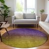 Addison Rugs Chantille ACN587 Purple 8' x 8' Indoor Outdoor Round Rug, Easy Clean, Machine Washable, Non Shedding, Bedroom, Living Room, Dining Room, Kitchen, Patio Rug view 2