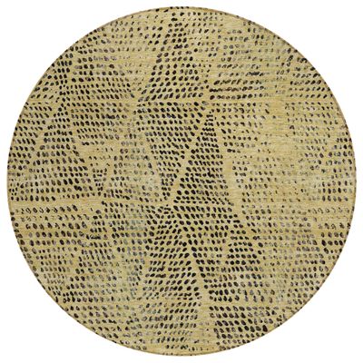 Addison Rugs Chantille ACN591 Gold 8' x 8' Indoor Outdoor Round Rug, Easy Clean, Machine Washable, Non Shedding, Bedroom, Living Room, Dining Room, Kitchen, Patio Rug