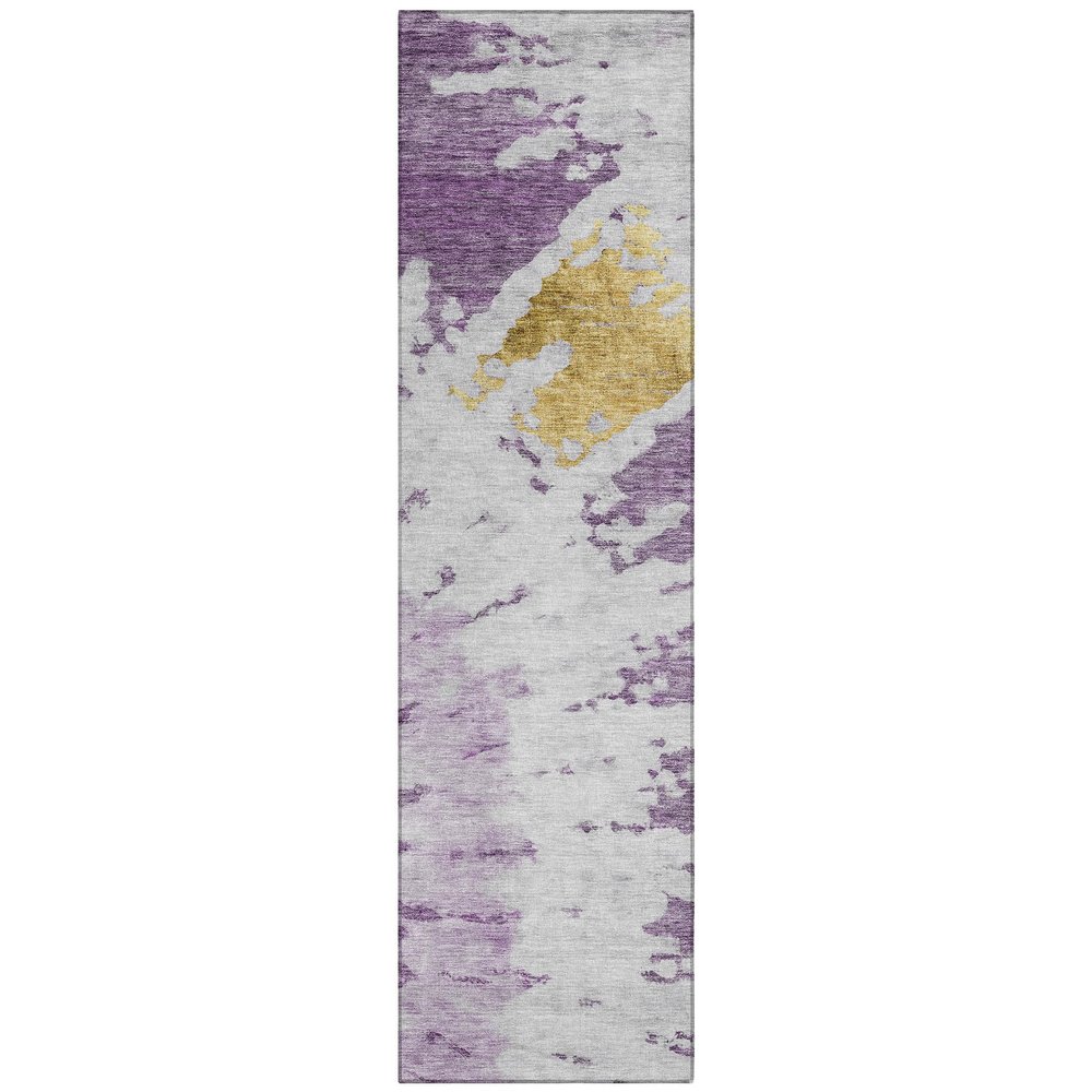 Addison Rugs Chantille ACN614 Purple 2'3" x 7'6" Indoor Outdoor Hallway Runner Rug, Stain Resistant Washable Kitchen Area Carpet for Bathroom, Laundry and Bedroom Rug