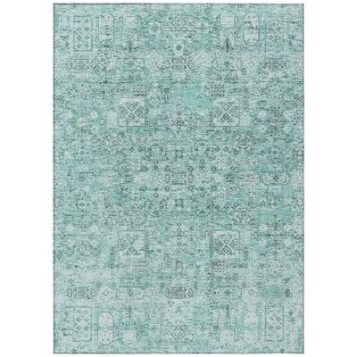 Addison Rugs Chantille ACN611 Teal 8' x 10' Indoor Outdoor Area Rug, Easy Clean, Machine Washable, Non Shedding, Bedroom, Living Room, Dining Room, Kitchen, Patio Rug