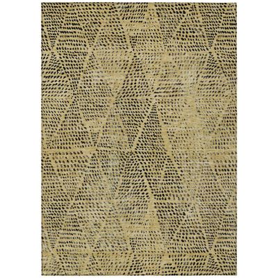 Addison Rugs Chantille ACN591 Gold 2'6" x 3'10" Indoor Outdoor Area Rug, Easy Clean, Machine Washable, Non Shedding, Bedroom, Living Room, Dining Room, Kitchen, Patio Rug