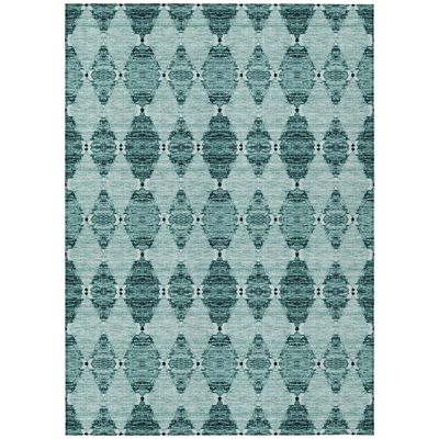 Addison Rugs Chantille ACN610 Teal 5' x 7'6" Indoor Outdoor Area Rug, Easy Clean, Machine Washable, Non Shedding, Bedroom, Living Room, Dining Room, Kitchen, Patio Rug