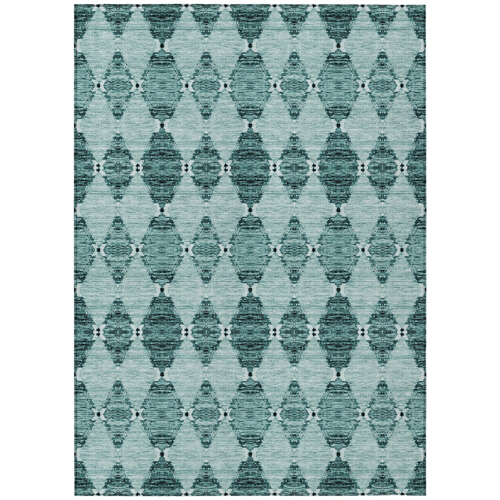Addison Rugs Chantille ACN610 Teal 5' x 7'6" Indoor Outdoor Area Rug, Easy Clean, Machine Washable, Non Shedding, Bedroom, Living Room, Dining Room, Kitchen, Patio Rug