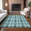 Addison Rugs Chantille ACN610 Teal 5' x 7'6" Indoor Outdoor Area Rug, Easy Clean, Machine Washable, Non Shedding, Bedroom, Living Room, Dining Room, Kitchen, Patio Rug view 2