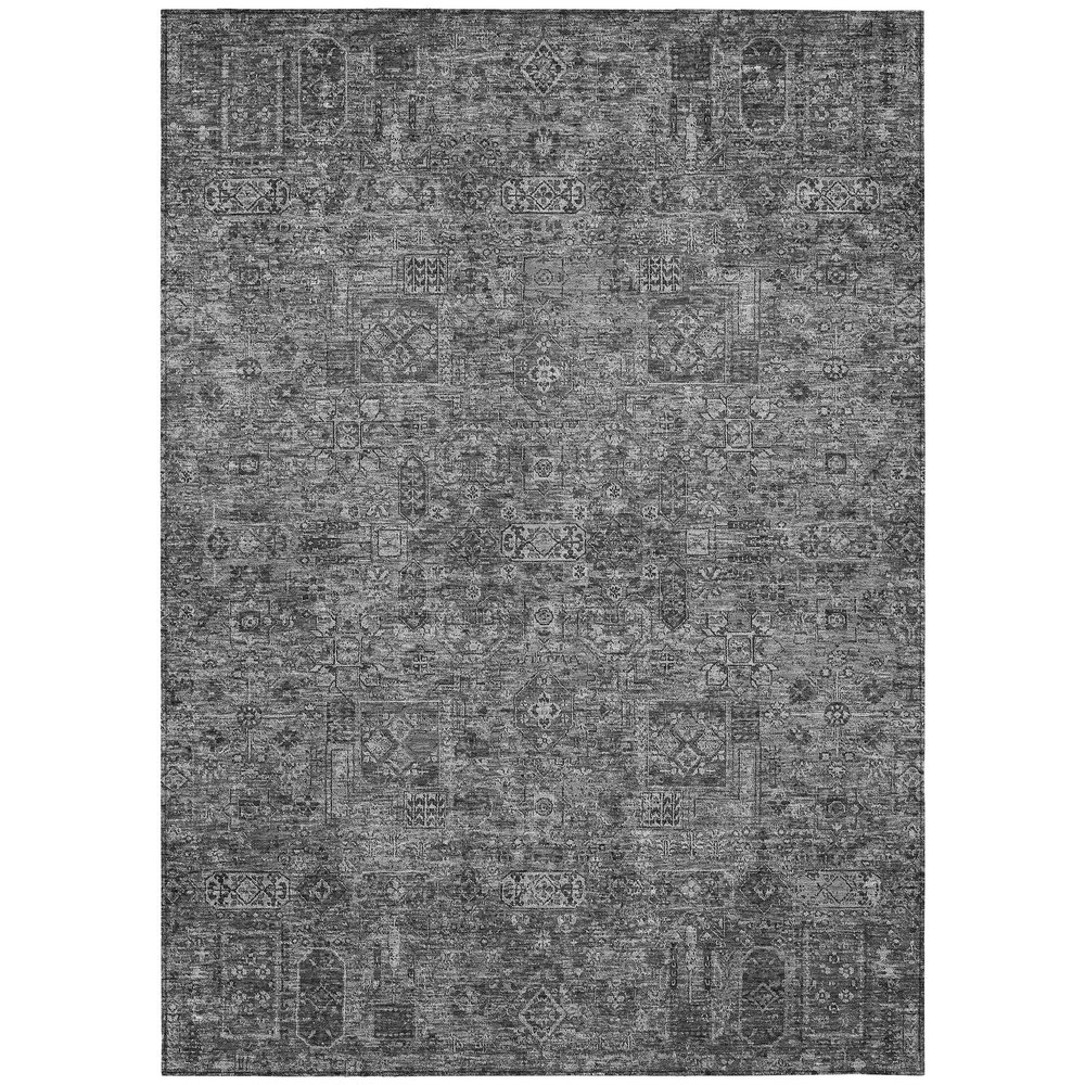 Addison Rugs Chantille ACN611 Charcoal 5' x 7'6" Indoor Outdoor Area Rug, Easy Clean, Machine Washable, Non Shedding, Bedroom, Living Room, Dining Room, Kitchen, Patio Rug