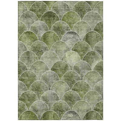 Addison Rugs Chantille ACN594 Green 2'6" x 3'10" Indoor Outdoor Area Rug, Easy Clean, Machine Washable, Non Shedding, Bedroom, Living Room, Dining Room, Kitchen, Patio Rug