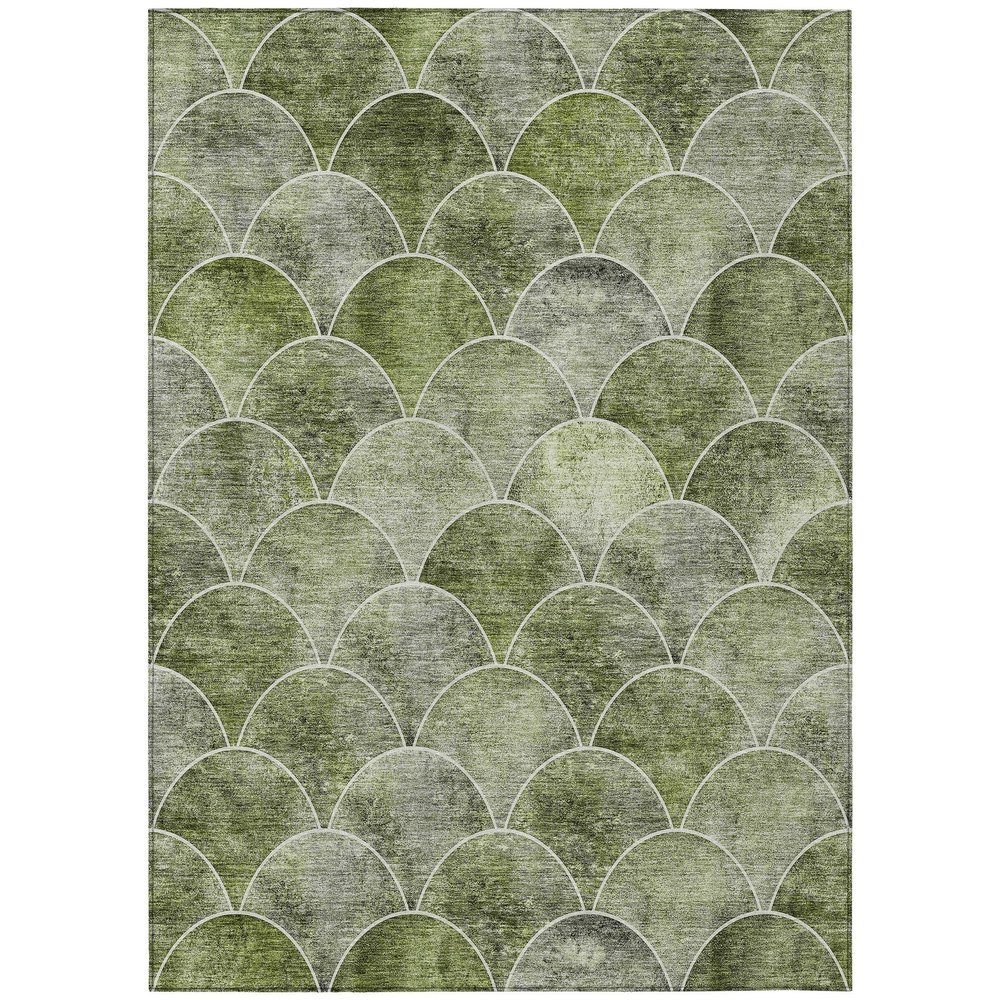 Addison Rugs Chantille ACN594 Green 2'6" x 3'10" Indoor Outdoor Area Rug, Easy Clean, Machine Washable, Non Shedding, Bedroom, Living Room, Dining Room, Kitchen, Patio Rug