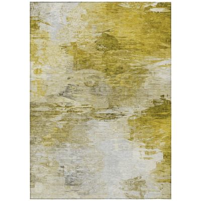 Addison Rugs Chantille ACN595 Gold 5' x 7'6" Indoor Outdoor Area Rug, Easy Clean, Machine Washable, Non Shedding, Bedroom, Living Room, Dining Room, Kitchen, Patio Rug