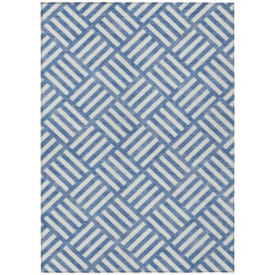 Addison Rugs Chantille ACN620 Blue 8' x 10' Indoor Outdoor Area Rug, Easy Clean, Machine Washable, Non Shedding, Bedroom, Living Room, Dining Room, Kitchen, Patio Rug