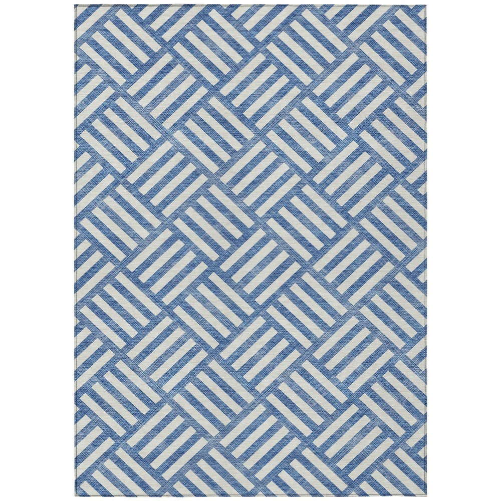 Addison Rugs Chantille ACN620 Blue 8' x 10' Indoor Outdoor Area Rug, Easy Clean, Machine Washable, Non Shedding, Bedroom, Living Room, Dining Room, Kitchen, Patio Rug