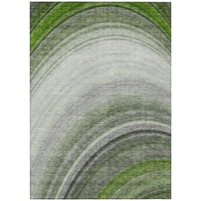 Addison Rugs Chantille ACN584 Green 5' x 7'6" Indoor Outdoor Area Rug, Easy Clean, Machine Washable, Non Shedding, Bedroom, Living Room, Dining Room, Kitchen, Patio Rug
