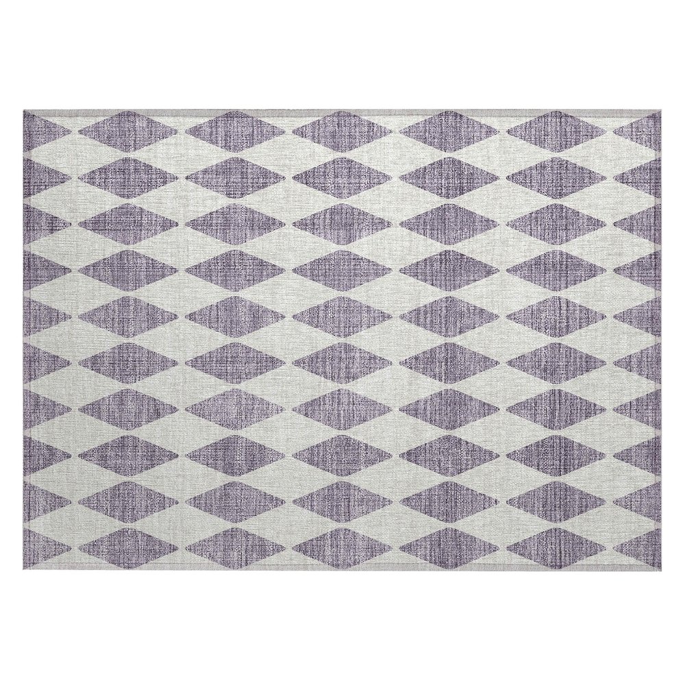 Addison Rugs Chantille ACN578 Purple 1'8" x 2'6" Indoor Outdoor Area Rug, Easy Clean, Machine Washable, Non Shedding, Bedroom, Living Room, Dining Room, Kitchen, Patio Rug