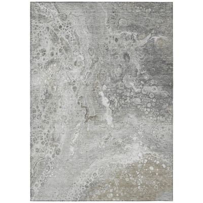 Addison Rugs Chantille ACN588 Silver 5' x 7'6" Indoor Outdoor Area Rug, Easy Clean, Machine Washable, Non Shedding, Bedroom, Living Room, Dining Room, Kitchen, Patio Rug