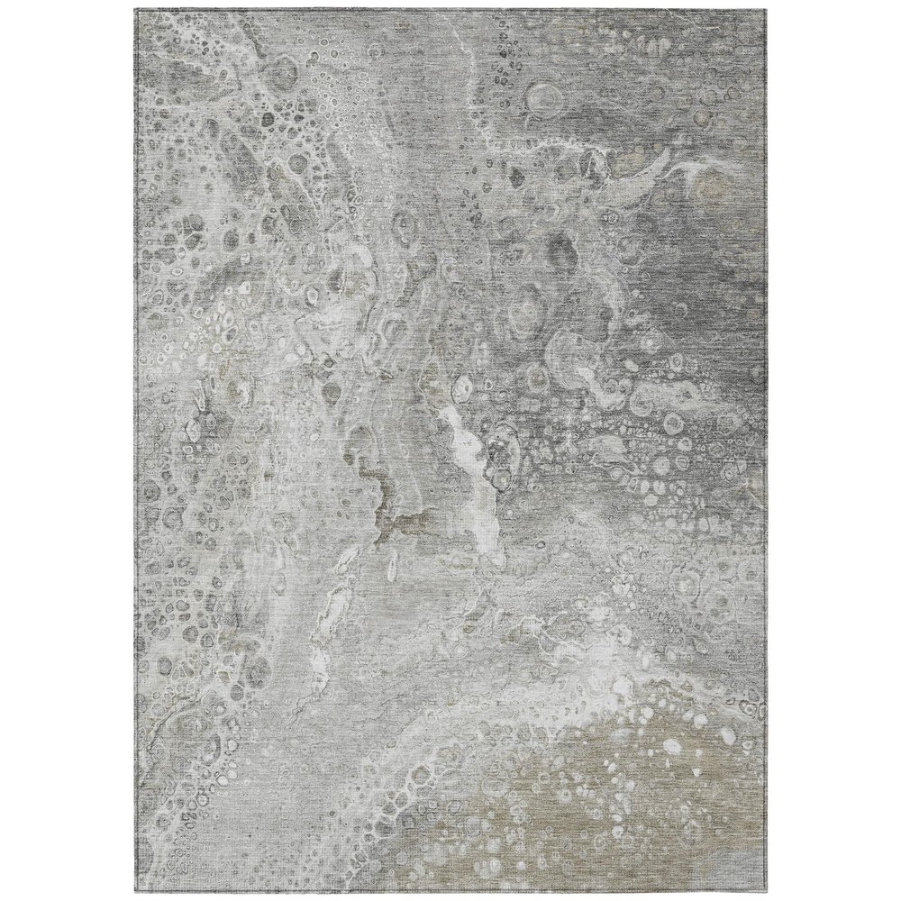 Addison Rugs Chantille ACN588 Silver 5' x 7'6" Indoor Outdoor Area Rug, Easy Clean, Machine Washable, Non Shedding, Bedroom, Living Room, Dining Room, Kitchen, Patio Rug