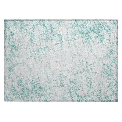 Addison Rugs Chantille ACN606 Teal 1'8" x 2'6" Indoor Outdoor Area Rug, Easy Clean, Machine Washable, Non Shedding, Bedroom, Living Room, Dining Room, Kitchen, Patio Rug