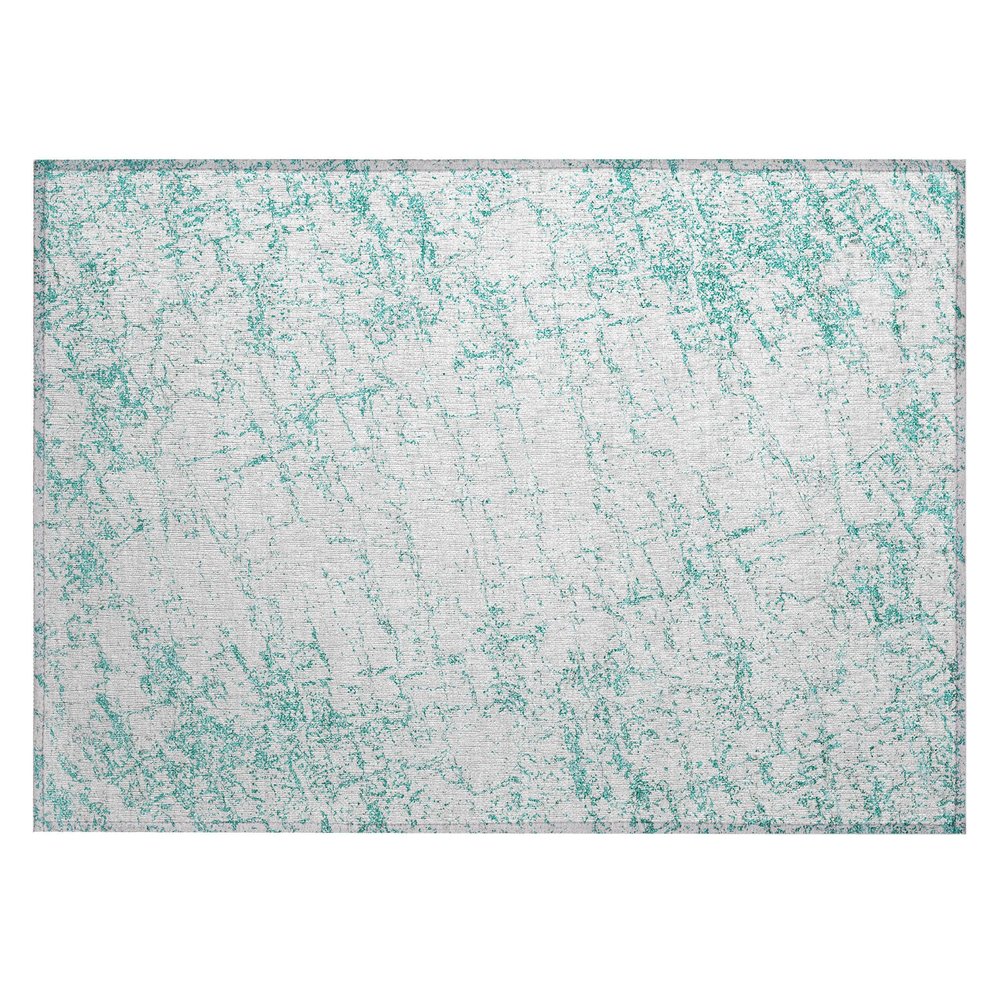 Addison Rugs Chantille ACN606 Teal 1'8" x 2'6" Indoor Outdoor Area Rug, Easy Clean, Machine Washable, Non Shedding, Bedroom, Living Room, Dining Room, Kitchen, Patio Rug