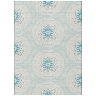 Addison Rugs Chantille ACN619 Teal 10' x 14' Indoor Outdoor Area Rug, Easy Clean, Machine Washable, Non Shedding, Bedroom, Living Room, Dining Room, Kitchen, Patio Rug