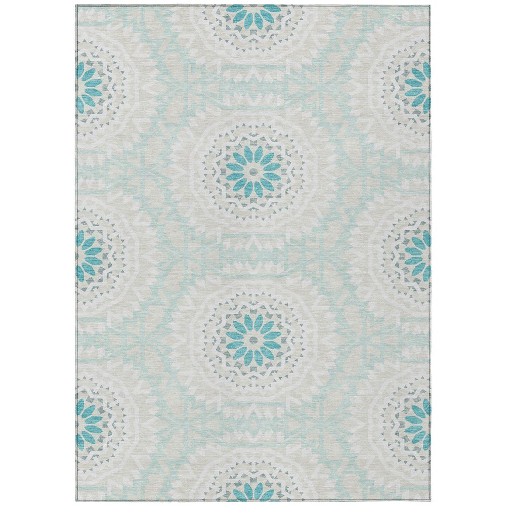 Addison Rugs Chantille ACN619 Teal 10' x 14' Indoor Outdoor Area Rug, Easy Clean, Machine Washable, Non Shedding, Bedroom, Living Room, Dining Room, Kitchen, Patio Rug