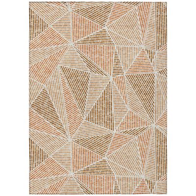 Addison Rugs Chantille ACN618 Terracotta 5' x 7'6" Indoor Outdoor Area Rug, Easy Clean, Machine Washable, Non Shedding, Bedroom, Living Room, Dining Room, Kitchen, Patio Rug