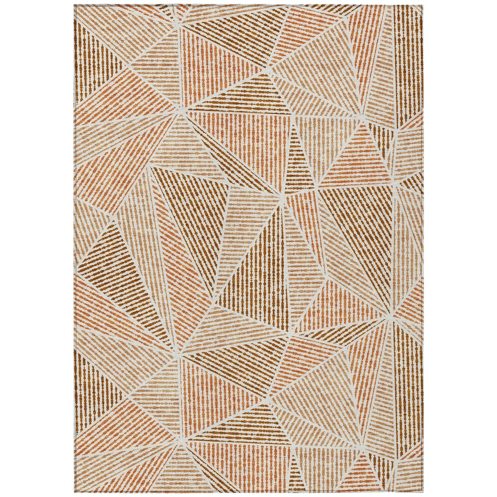 Addison Rugs Chantille ACN618 Terracotta 5' x 7'6" Indoor Outdoor Area Rug, Easy Clean, Machine Washable, Non Shedding, Bedroom, Living Room, Dining Room, Kitchen, Patio Rug