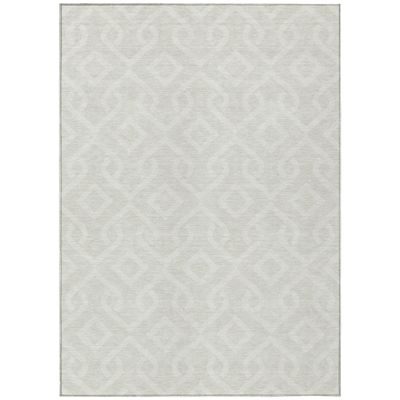 Addison Rugs Chantille ACN621 Ivory 8' x 10' Indoor Outdoor Area Rug, Easy Clean, Machine Washable, Non Shedding, Bedroom, Living Room, Dining Room, Kitchen, Patio Rug