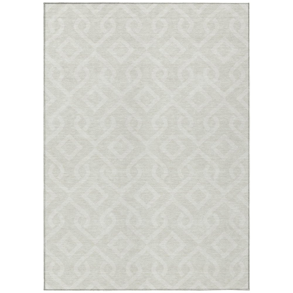 Addison Rugs Chantille ACN621 Ivory 8' x 10' Indoor Outdoor Area Rug, Easy Clean, Machine Washable, Non Shedding, Bedroom, Living Room, Dining Room, Kitchen, Patio Rug