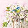 IHR Ideal Home Range Cocktail Napkins Disposable 3-Ply Paper Party Napkin Pack, 5" x 5", Cherry Blossom Birdhouse (Rose), 20-Count view 1