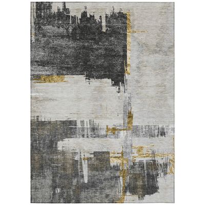Addison Rugs Chantille ACN624 Gray 3' x 5' Indoor Outdoor Area Rug, Easy Clean, Machine Washable, Non Shedding, Bedroom, Living Room, Dining Room, Kitchen, Patio Rug
