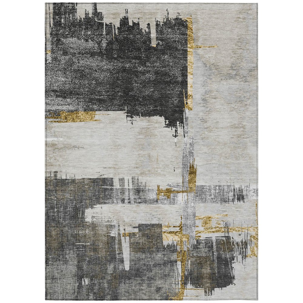 Addison Rugs Chantille ACN624 Gray 3' x 5' Indoor Outdoor Area Rug, Easy Clean, Machine Washable, Non Shedding, Bedroom, Living Room, Dining Room, Kitchen, Patio Rug