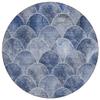 Addison Rugs Chantille ACN594 Blue 8' x 8' Indoor Outdoor Round Rug, Easy Clean, Machine Washable, Non Shedding, Bedroom, Living Room, Dining Room, Kitchen, Patio Rug view 1