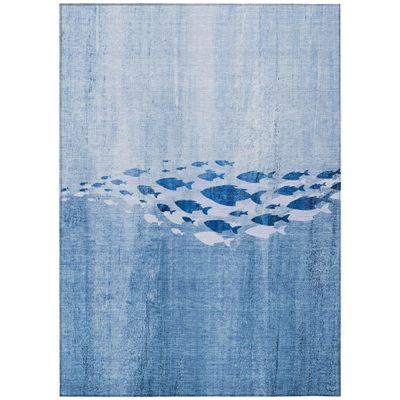 Addison Rugs Chantille ACN627 Blue 8' x 10' Indoor Outdoor Area Rug, Easy Clean, Machine Washable, Non Shedding, Bedroom, Living Room, Dining Room, Kitchen, Patio Rug