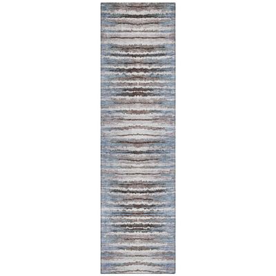 Addison Rugs Chantille ACN604 Sky 2'3" x 7'6" Indoor Outdoor Hallway Runner Rug, Stain Resistant Washable Kitchen Area Carpet for Bathroom, Laundry and Bedroom Rug