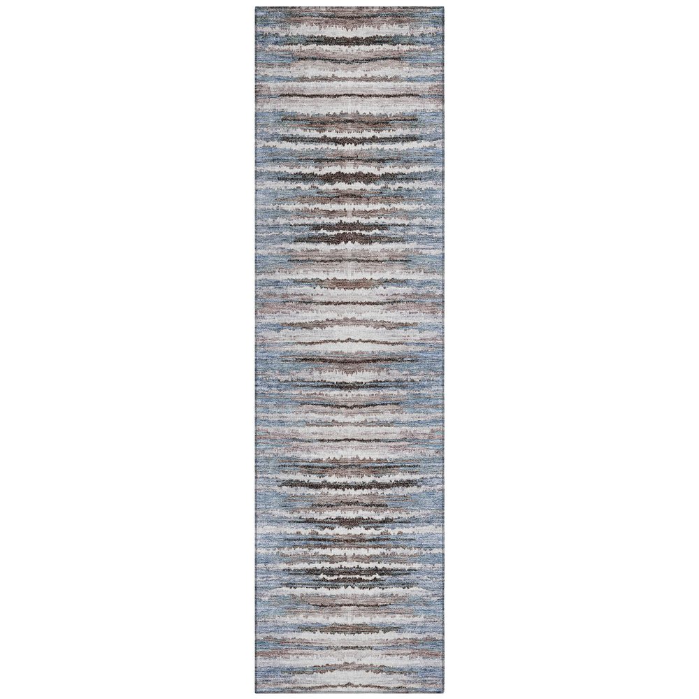 Addison Rugs Chantille ACN604 Sky 2'3" x 7'6" Indoor Outdoor Hallway Runner Rug, Stain Resistant Washable Kitchen Area Carpet for Bathroom, Laundry and Bedroom Rug