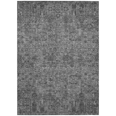Addison Rugs Chantille ACN611 Charcoal 10' x 14' Indoor Outdoor Area Rug, Easy Clean, Machine Washable, Non Shedding, Bedroom, Living Room, Dining Room, Kitchen, Patio Rug