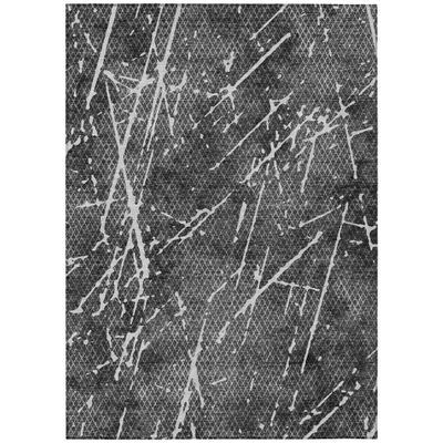 Addison Rugs Chantille ACN628 Charcoal 9' x 12' Indoor Outdoor Area Rug, Easy Clean, Machine Washable, Non Shedding, Bedroom, Living Room, Dining Room, Kitchen, Patio Rug