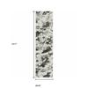 2' X 10' Charcoal and White Abstract Power Loom Stain Resistant Runner Rug view 3