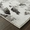 2' X 10' Charcoal and White Abstract Power Loom Stain Resistant Runner Rug view 4