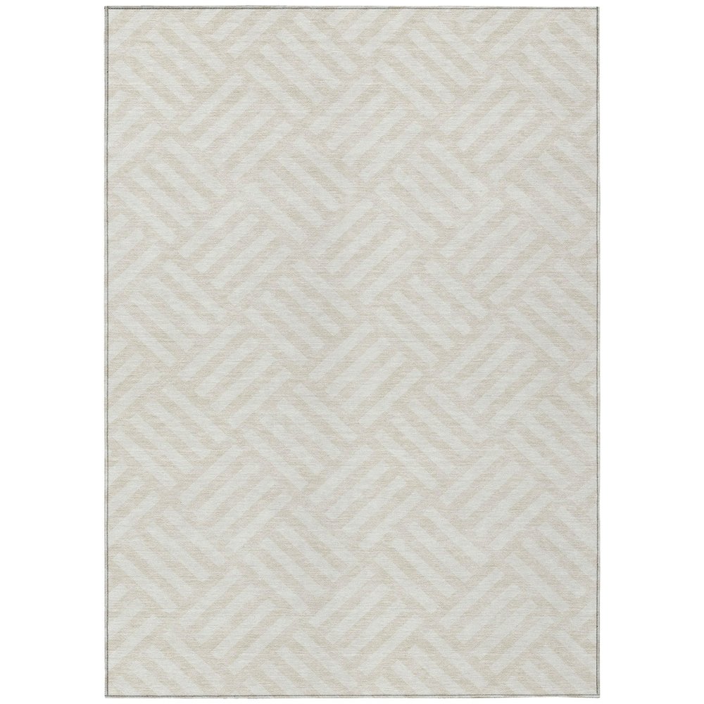 Addison Rugs Chantille ACN620 Ivory 3' x 5' Indoor Outdoor Area Rug, Easy Clean, Machine Washable, Non Shedding, Bedroom, Living Room, Dining Room, Kitchen, Patio Rug