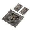 ELICNA 2pcs Furniture Decorative Cabinet Hinge Hardware Accessories +1pc Antique Bronze Jewelry Wooden Box Latch Hasp Clasp. view 1