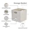 DECOMOMO Felt Storage Bins, 13 inch Cube Storage Bins with Labels for Organization (Cube 13" / 6pcs, Beige) view 3