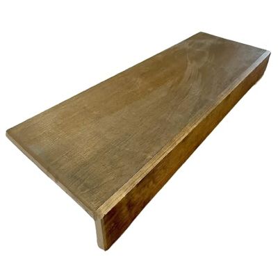 Wire Rack Cover by Crafted Palm for Removable Wood Shelf Covering in Closet, Kitchen Pantry, Bathroom, Office, Hallway or mudroom Shelving Board Upgrade (19 Inch Length, 12 inch deep, Jacobean)