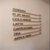 Wall Mounted Menu Rails, Cafe Wall Menu, Changeabe Letter Board, Barbershop Menu, Changeable Menu Rails (5 rails) view 4