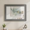 Frame My Mirror Grey Framed Mirror, 20" x 54" Mirror for Bathroom, Wood Frame, True Reflections Glass, Dark Grey Finish, Porter Design, Hangs Horizontally or Vertically, Made in USA view 1