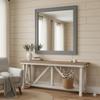Frame My Mirror Grey Framed Mirror, 20" x 54" Mirror for Bathroom, Wood Frame, True Reflections Glass, Dark Grey Finish, Porter Design, Hangs Horizontally or Vertically, Made in USA view 2