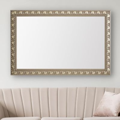 Frame My Mirror Gold Bathroom Mirror for Wall, 36" x 42" Gold Bathroom Vanity Mirror, Made in USA, Hangs Horizontally or Vertically, Hillsborough Design