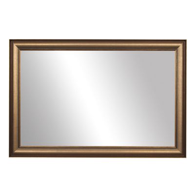 Frame My Mirror Brown Framed Mirror, 22" x 30" Mirror for Bathroom, Wood Frame, True Reflections Glass, Bronze Finish, Oxfordshire Design, Hangs Horizontally or Vertically, Made in USA