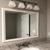 Frame My Mirror White Framed Mirror, 20" x 36" Mirror for Bathroom, Wood Frame, True Reflections Glass, Pure White Finish, Woodford Design, Hangs Horizontally or Vertically, Made in USA view 3