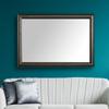Frame My Mirror Silver Framed Mirror, 20" x 54" Mirror for Bathroom, Wood Frame, True Reflections Glass, Charcoal Finish, Oxfordshire Design, Hangs Horizontally or Vertically, Made in USA view 2